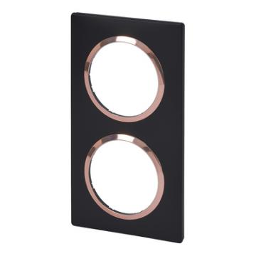  PLAQUE 2P NOIR VELOURS CUIVRE 