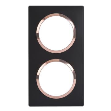  PLAQUE 2P NOIR VELOURS CUIVRE 