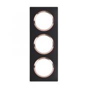  PLAQUE 3P NOIR VELOURS CUIVRE 