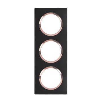  PLAQUE 3P NOIR VELOURS CUIVRE 