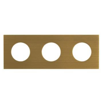  PLAQUE 3X2P+T EPURE BRONZE 
