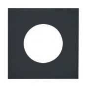  PLAQUE 2P+T EPURE NOIR MAT 