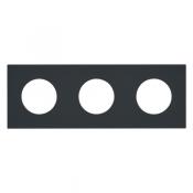  PLAQUE 3X2P+T EPURE NOIR MAT 