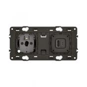  2P+T + USB A+C 20W PD 2P PRECA 