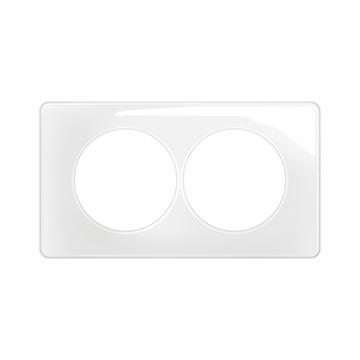  PLAQ 2P ENTR. 57 BLANC EMAILLE 