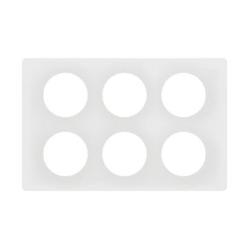  PLAQUE 2X3P BLANC EMAILLE 