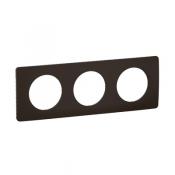  PLAQUE 3 POSTES NOIR MAT 