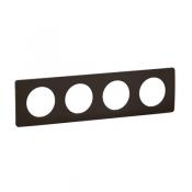  PLAQUE 4 POSTES NOIR MAT 