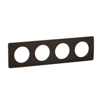  PLAQUE 4 POSTES NOIR MAT 