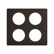  PLAQUE 2X2 POSTES NOIR MAT 