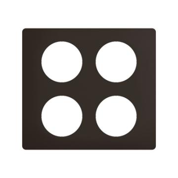  PLAQUE 2X2 POSTES NOIR MAT 