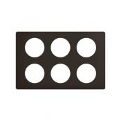  PLAQUE 2X3 POSTES NOIR MAT 
