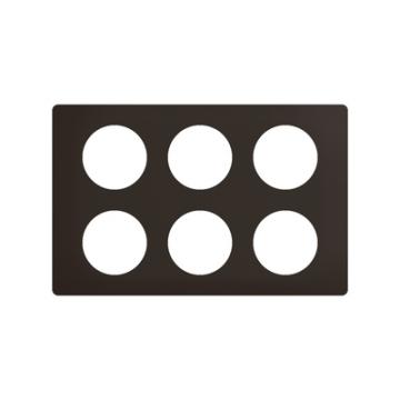  PLAQUE 2X3 POSTES NOIR MAT 