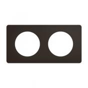  PLAQUE 2 POSTES NOIR MAT 