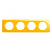  PLAQUE 4 POSTES JAUNE SAFRAN 