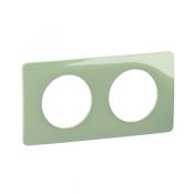  PLAQUE 2 POSTES VERT CELADON 