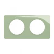  PLAQUE 2 POSTES VERT CELADON 