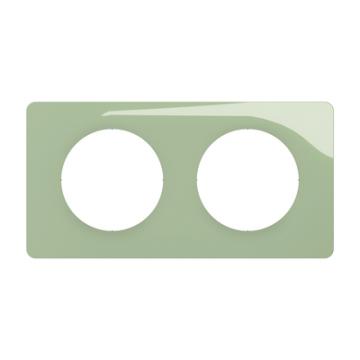  PLAQUE 2 POSTES VERT CELADON 