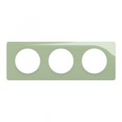  PLAQUE 3 POSTES VERT CELADON 