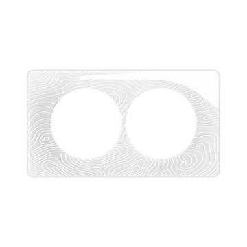  PLAQ 2P ENTR. 57 BLANC RELIEF 