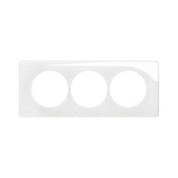  PLAQ 3P ENTR.57MM BLANC RELIEF 