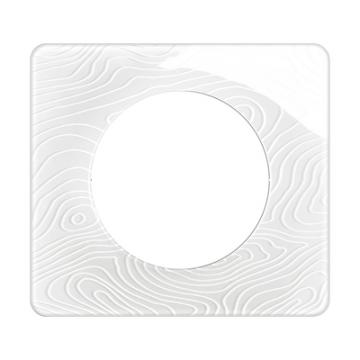  PLAQUE 1 POSTE BLANC RELIEF 