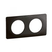  PLAQUE 2 POSTES NOIR METEORE 