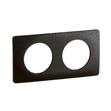  PLAQUE 2 POSTES NOIR METEORE 