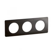  PLAQUE 3 POSTES NOIR METEORE 