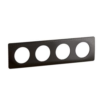  PLAQUE 4 POSTES NOIR METEORE 