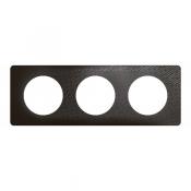  PLAQUE 3 POSTES NOIR METEORE 