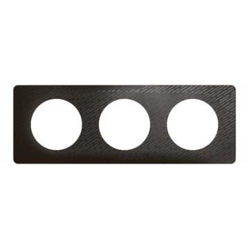  PLAQUE 3 POSTES NOIR METEORE 