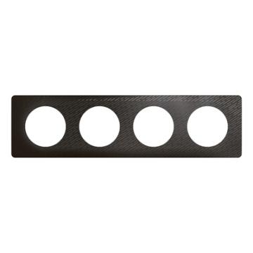  PLAQUE 4 POSTES NOIR METEORE 