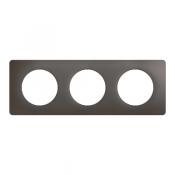  PLAQUE 3 POSTES GRIS CENDRE 