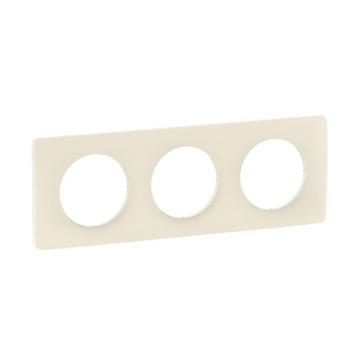  PLAQUE 3 POSTES BLANC AMANDE 
