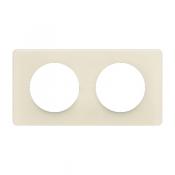  PLAQUE 2 POSTES BLANC AMANDE 