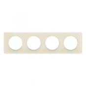  PLAQUE 4 POSTES BLANC AMANDE 