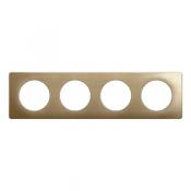  PLAQUE 4 POSTES BRONZE SATINE 