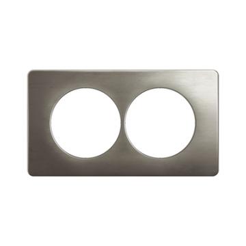  PLAQ 2P ENTR. 57 ACIER SATINE 