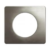  PLAQUE 1 POSTE ACIER SATINE 