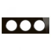 PLAQUE 3P VERRE ONYX NOIR 