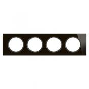  PLAQUE 4P VERRE ONYX NOIR 