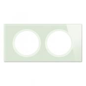  PLAQUE 2P VERRE OPALE BLANC 
