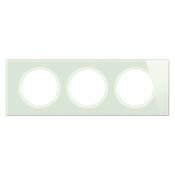  PLAQUE 3P VERRE OPALE BLANC 