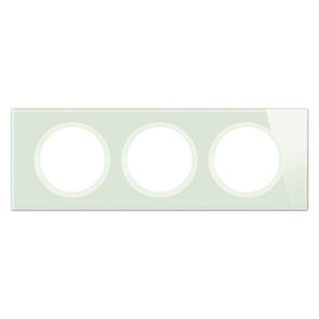  PLAQUE 3P VERRE OPALE BLANC 