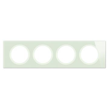  PLAQUE 4P VERRE OPALE BLANC 