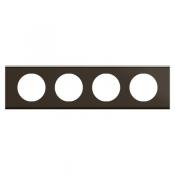  PLAQUE 4P NICKEL SOMBRE SATINE 