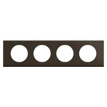  PLAQUE 4P NICKEL SOMBRE SATINE 