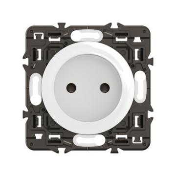  PRISE 2P COMPOSABLE BLANC 