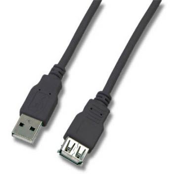  Rallonge USB 2.0 A-A M / F Noi 